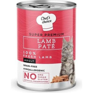 Chef's Choice Tahılsız Kuzu Etli Ezme Kedi Konservesi 400 gr - Chef's Choice