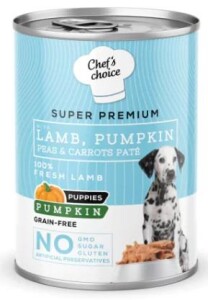 Chef's Choice Kuzulu ve Bal Kabaklı Tahılsız Ezme Yavru Köpek Konservesi 400 gr - Chef's Choice