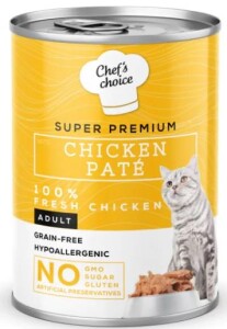 Chef's Choice Tavuklu Tahılsız Ezme Yetişkin Kedi Konservesi 400 gr - Chef's Choice