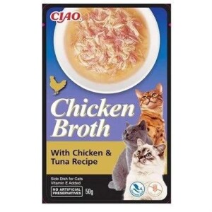 Ciao Chicken Churu Broth Ton Balıklı ve Tavuk Sulu Kedi Ödül Maması 50 gr - Ciao