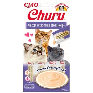 Ciao Churu Cream Tavuklu ve Karidesli Kedi Ödül Kreması 4 X 14 Gr - Ciao