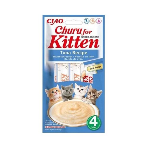 Ciao Churu Yavru Kediler için Tuna Balıklı Krema Ödül Maması 4 X 14 Gr - 1