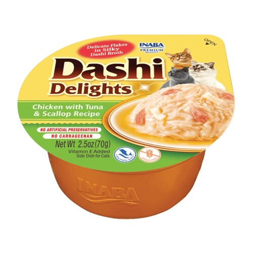 Ciao Dashi Delights Tavuk Ton Balığı ve Deniz Tarağı Kedi Çorbası 70 gr - 1