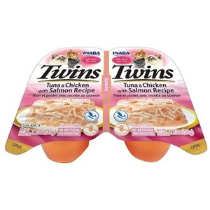Ciao Twins Churu Balıklı Somonlu ve Tavuklu Kedi Ödül Jölesi 2 X 35 gr - Ciao