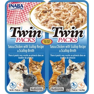 Ciao Twins Churu Ton Balıklı , Tavuklu Deniz Taraklı Kedi Çorbası 2 X 40 gr - Ciao