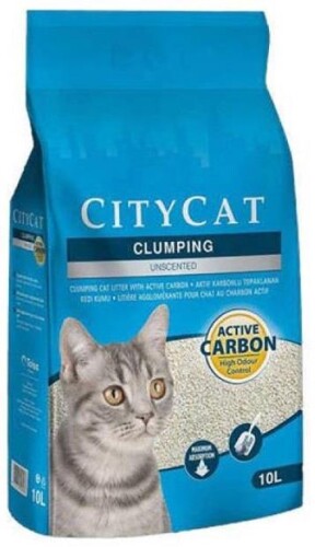 City Cat Aktif Karbonlu Topaklaşan Kedi Kumu 10 lt - 1