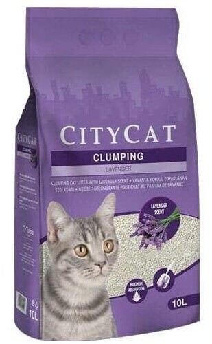 City Cat Lavanta Kokulu Topaklaşan Bentonit Kedi Kumu 10 lt - 1