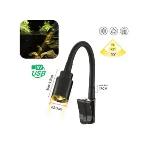 Coco 3W Odak Ve Yön Ayarlı Led Akvaryum Aydınlatması 23 Cm - Coco