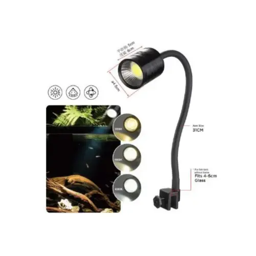 Coco 7W Odak ve Renk Ayarlı 3 Renk Led Akvaryum Aydınlatma 38 Cm - 1