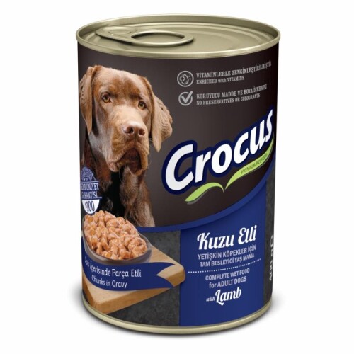 Crocus Yetişkin Köpek Kuzu Etli Yaş Mama 400 gr - 1