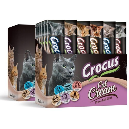 Crocus Multıpack 6 Çeşit Krema Kedi Ödülü 30 x 15 Gr - 1