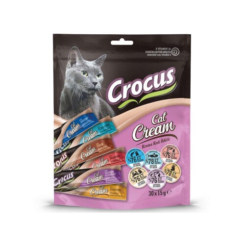 Crocus Multıpack 6 Çeşit Krema Kedi Ödülü 30 x 15 Gr - 1