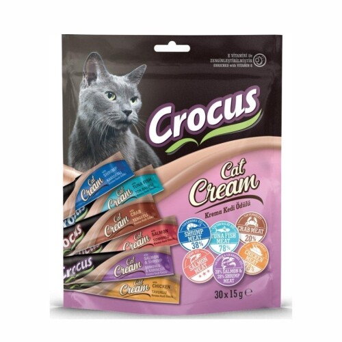 Crocus Multıpack 6 Çeşit Krema Kedi Ödülü 30 x 15 Gr - 1