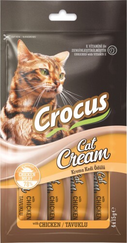 Crocus Tavuklu Krema Kedi Ödülü 4 X 15 gr - 1