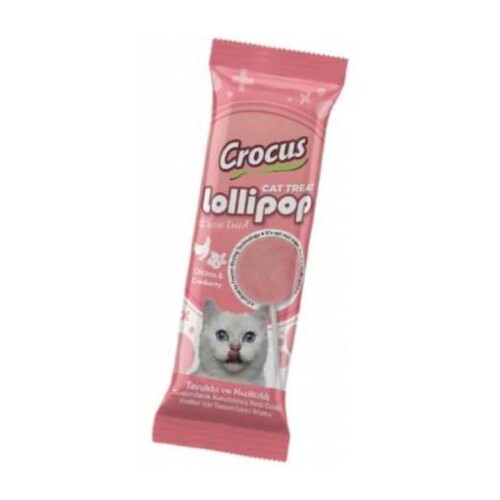 Crocus Tavuklu ve Kızılcıklı Lolipop Kedi Ödül Maması 1.4 Gr 1 Adet - 1