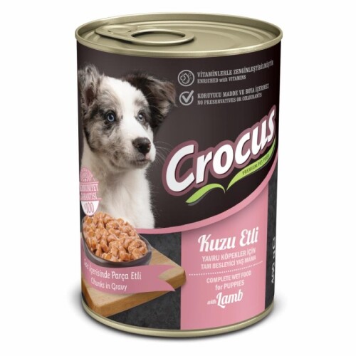 Crocus Yavru Köpek Kuzu Etli Yaş Mama 400 gr - 1