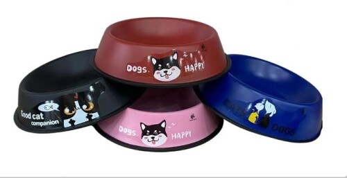 Demirhan Desenli Çelik Köpek Mama Kabı 25 Cm - 1