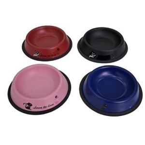 Demirhan Desenli Kediler İçin Çelik Mama Kabı 14 cm - Demirhan