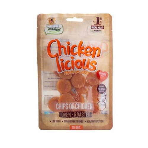 Dentalight Chicken Chips Tavuk Etli Köpek Ödül Cipsi 70 Gr - 1