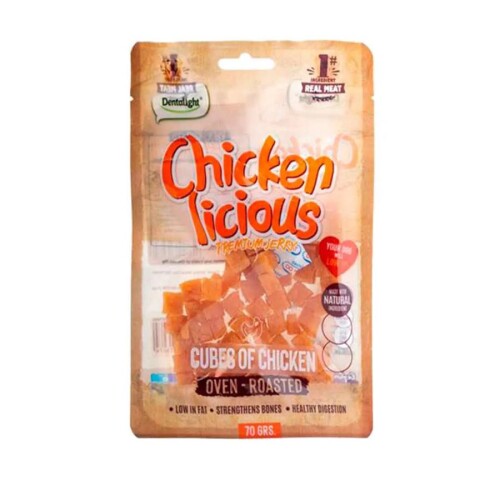 Dentalight Chicken Cube Tavuk Etli Köpek Ödül Küpleri 70 Gr - 1