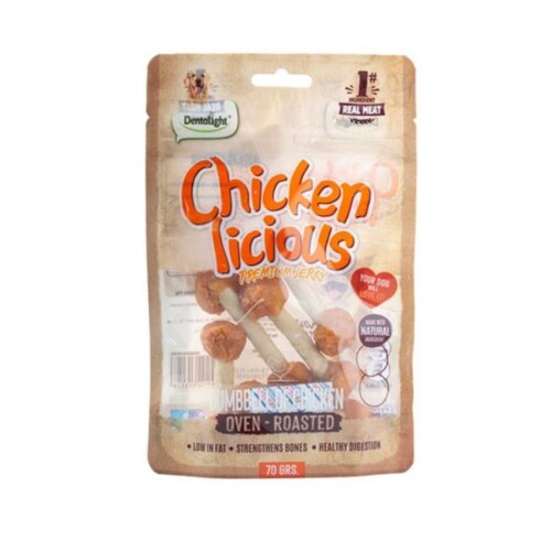 Dentalight Chicken Dumbell Tavuk Etli Köpek Ödül Dambılı 70 Gr - 1
