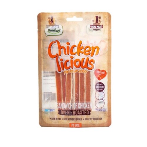 Dentalight Chicken Sandwich Tavuk Etli Köpek Ödül Maması 70 Gr - 1