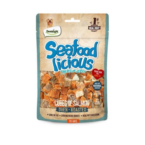 Dentalight Seafood Cube Somon Balıklı Köpek Ödül Küpleri 70 Gr - 1