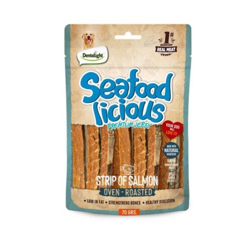 Dentalight Seafood Strip Somon Balıklı Köpek Ödül Çubuğu 70 Gr - 1
