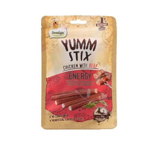 Dentalight Yumm Stick Energy Tavuklu ve Sığır Etli Köpek Ödül Çubuğu 50 Gr - 1