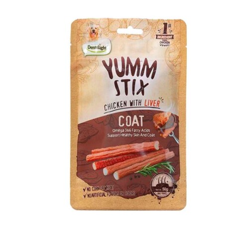 Dentalight Yumm Stick Tavuk ve Ciğerli Köpek Ödül Çubuğu 50 Gr - 1