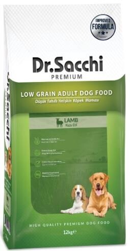 Dr. Sacchi Premium Düşük Tahıllı Kuzu Etli Yetişkin Köpek Maması 12 kg - 1