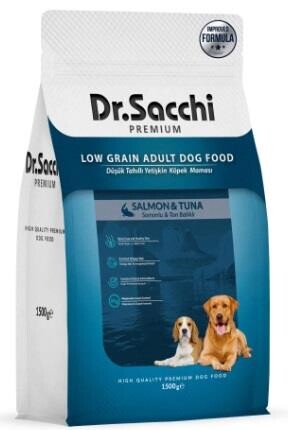 Dr. Sacchi Premium Düşük Tahıllı Ton Balıklı Yetişkin Köpek Maması 1,5 kg - 1