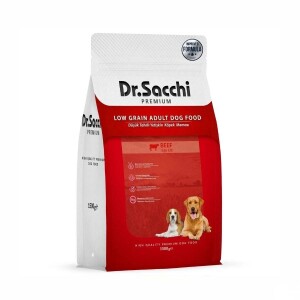 Dr. Sacchi Premium Düşük Tahıllı Sığır Etli Yetişkin Köpek Maması 1,5 kg - Dr. Sacchi