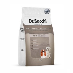Dr. Sacchi Premium Düşük Tahıllı Sığır ve Kuzu Etli Mini Irk Yetişkin Köpek Maması 1,5 kg - Dr. Sacchi