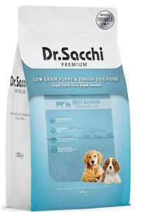 Dr. Sacchi Premium Düşük Tahıllı Sığır ve Kuzu Etli Yavru Köpek Maması 1,5 kg - Dr. Sacchi