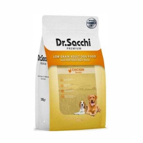 Dr. Sacchi Premium Düşük Tahıllı Tavuklu Yetişkin Köpek Maması 1,5 kg - 1