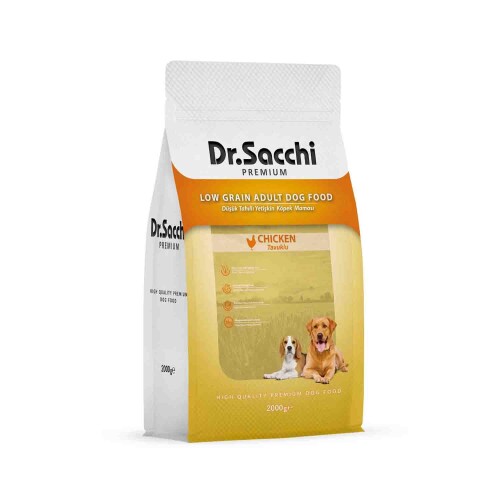 Dr. Sacchi Premium Düşük Tahıllı Tavuklu Yetişkin Köpek Maması 2 kg - 1