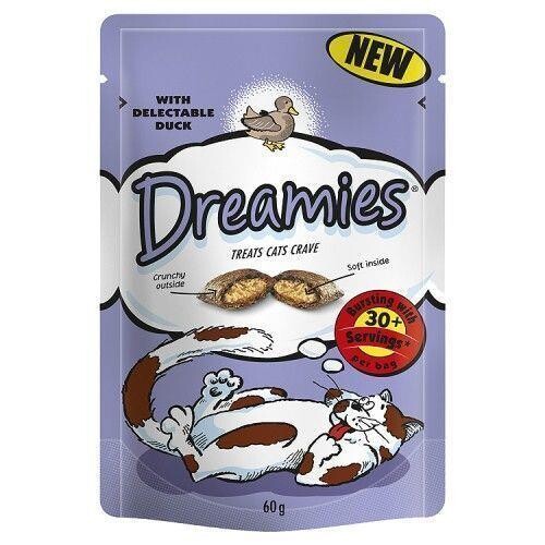 Dreamies İçi Dolgulu Ördekli Kıtır Kedi Ödülü 60 gr X 6 Adet - 1