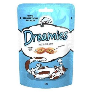 Dreamies İçi Dolgulu Somonlu Kıtır Kedi Ödülü 60 gr - Dreamies