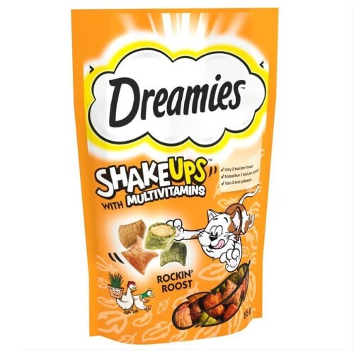 Dreamies Shake Ups Rockin Rooster Multivitamin Kedi Ödülü 55 gr - 1