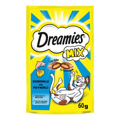 Dreamies Somonlu ve Peynirli Kedi Ödül Maması 60 gr - 1