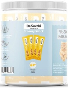 Dr.Sacchi Creamy Sıvı Tavuklu Ciğerli Kedi Ödülü 30 Adet - Dr. Sacchi