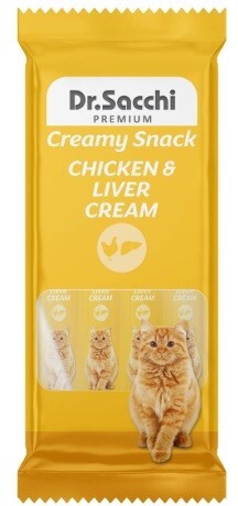 Dr.Sacchi Creamy Sıvı Tavuklu Ciğerli Kedi Ödülü 4 Lü - 1