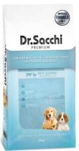 Dr.Sacchi Düşük Tahıllı Sığır Etli ve Kuzu Etli Yavru Köpek Maması 12 kg - Dr. Sacchi