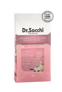Dr.Sacchi Premium Düşük Tahıllı Yavru Kedi Maması 10 kg - Dr. Sacchi