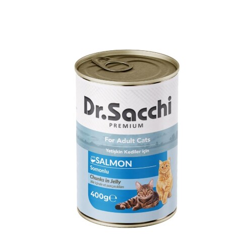 Dr.Sacchi Somonlu Kedi Konservesi 400 gr - 1