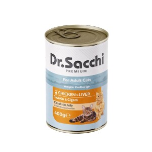 Dr.Sacchi Tavuklu Ciğerli Kedi Konservesi 400 gr - Dr. Sacchi