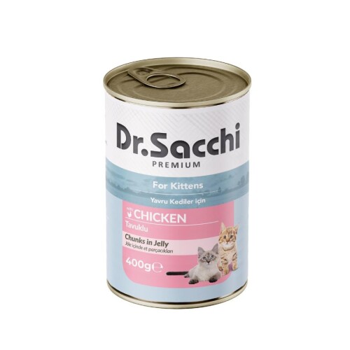 Dr.Sacchi Tavuklu Yavru Kedi Konservesi 400 gr - 1