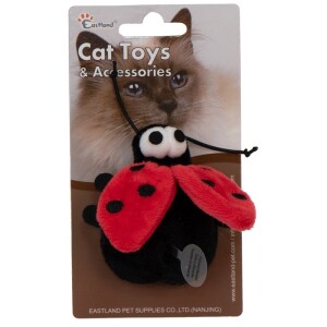Eastland Catnipli Peluş Dijital Sesli Uğur Böceği Kedi Oyuncağı - Eastland