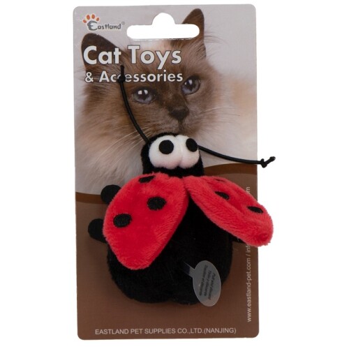 Eastland Catnipli Peluş Dijital Sesli Uğur Böceği Kedi Oyuncağı - 1